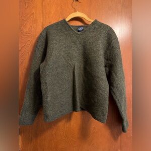 Vintage GAP Green V-Neck Woll Sweater